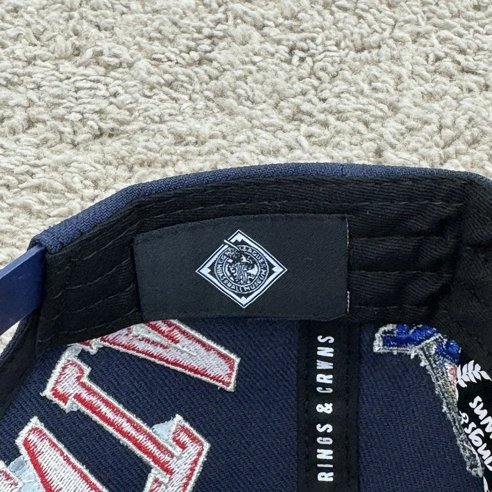 Atlanta Black Crackers Hat City Arch Youth Snapback Rings & Crwns NLB Side Patch